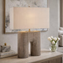 Contract furniture - Painted Gray Accent Table Lamp - www.oroatrade.com