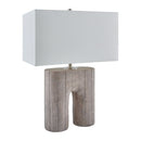 Contract furniture - Painted Gray Accent Table Lamp - www.oroatrade.com