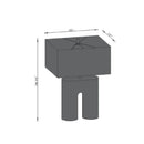 Contract furniture - Painted Gray Accent Table Lamp - www.oroatrade.com