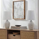 Modern European furniture - Pleated Linen Shade Table Lamps (2) - www.oroatrade.com