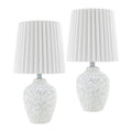 Modern European furniture - Pleated Linen Shade Table Lamps (2) - www.oroatrade.com