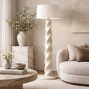 Contract furniture - Cream Spiral Accent Floor Lamp - www.oroatrade.com