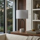 Contract furniture - Black Framed Cement Table Lamp - www.oroatrade.com