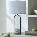 Contract furniture - Black Framed Cement Table Lamp - www.oroatrade.com