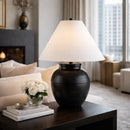 Modern European furniture - Linen Empire Shade Table Lamp - www.oroatrade.com