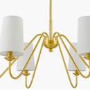 Contract furniture - 6-Light White Linen Chandelier - www.oroatrade.com