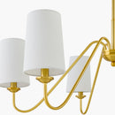 Contract furniture - 6-Light White Linen Chandelier - www.oroatrade.com