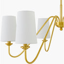 Contract furniture - 6-Light White Linen Chandelier - www.oroatrade.com