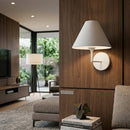 Modern European furniture - Lacquered White Iron Wall Lamp - www.oroatrade.com