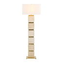 Contract furniture - Burnished Yellow Travertine Floor Lamp - www.oroatrade.com