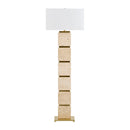 Contract furniture - Burnished Yellow Travertine Floor Lamp - www.oroatrade.com