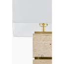 Contract furniture - Burnished Yellow Travertine Floor Lamp - www.oroatrade.com