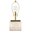 Contract furniture - Burnished Yellow Travertine Floor Lamp - www.oroatrade.com