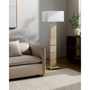 Contract furniture - Burnished Yellow Travertine Floor Lamp - www.oroatrade.com