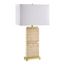 Contract furniture - Travertine Accent Table Lamp - www.oroatrade.com