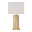 Contract furniture - Natural Travertine Accent Table Lamp - www.oroatrade.com