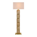 Modern European furniture - Natural Travertine Accent Floor Lamp - www.oroatrade.com