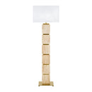 Modern European furniture - Natural Travertine Accent Floor Lamp - www.oroatrade.com