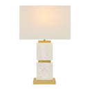 Contract furniture - Natural White Marble Table Lamp - www.oroatrade.com
