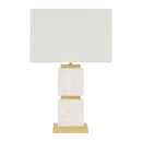Contract furniture - Natural White Marble Table Lamp - www.oroatrade.com