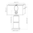 Contract furniture - Natural White Marble Table Lamp - www.oroatrade.com