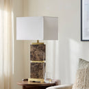 Contract furniture - Travertine Accent Table Lamp - www.oroatrade.com
