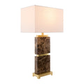 Contract furniture - Travertine Accent Table Lamp - www.oroatrade.com