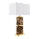 Contract furniture - Travertine Accent Table Lamp - www.oroatrade.com