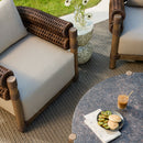 Hospitality furniture - Cushioned Wicker Outdoor Accent Chair - www.oroatrade.com