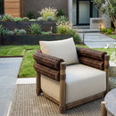 Hospitality furniture - Cushioned Wicker Outdoor Swivel Chair - www.oroatrade.com