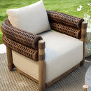Hospitality furniture - Cushioned Wicker Outdoor Swivel Chair - www.oroatrade.com