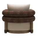 Hospitality furniture - Cushioned Wicker Outdoor Swivel Chair - www.oroatrade.com