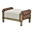 Hospitality furniture - Cushioned Wicker Outdoor Ottoman - www.oroatrade.com