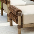 Hospitality furniture - Cushioned Wicker Outdoor Ottoman - www.oroatrade.com