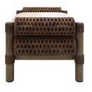 Hospitality furniture - Cushioned Wicker Outdoor Ottoman - www.oroatrade.com