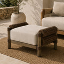 Hospitality furniture - Cushioned Wicker Outdoor Ottoman - www.oroatrade.com