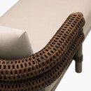 Modern European furniture - Cushioned Wicker Outdoor Left-Armed Chaise - www.oroatrade.com