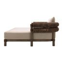 Modern European furniture - Cushioned Wicker Outdoor Left-Armed Chaise - www.oroatrade.com