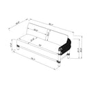Hospitality furniture - Cushioned Wicker Outdoor Right-Armed Sofa - www.oroatrade.com