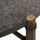 Hospitality furniture - Brown Stone Round Outdoor Coffee Table - www.oroatrade.com