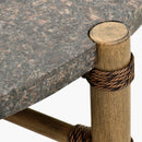 Hospitality furniture - Brown Stone Round Outdoor Coffee Table - www.oroatrade.com