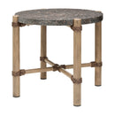 Hospitality furniture - Brown Stone Round Outdoor End Table - www.oroatrade.com