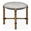 Hospitality furniture - Brown Stone Round Outdoor End Table - www.oroatrade.com