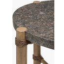 Hospitality furniture - Brown Stone Round Outdoor End Table - www.oroatrade.com