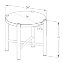 Hospitality furniture - Brown Stone Round Outdoor End Table - www.oroatrade.com