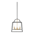 Contract furniture - Black Iron Framed 4-Light Chandelier - www.oroatrade.com