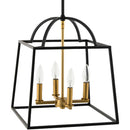 Contract furniture - Black Iron Framed 4-Light Chandelier - www.oroatrade.com