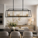Contract furniture - Black Iron Framed 6-Light Chandelier - www.oroatrade.com