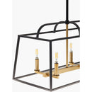 Contract furniture - Black Iron Framed 6-Light Chandelier - www.oroatrade.com