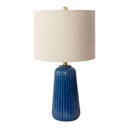 Contract furniture - Glazed Blue Ceramic Table Lamp - www.oroatrade.com